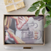 Vintages Bad-Button Seidenpapier (Geschenk)