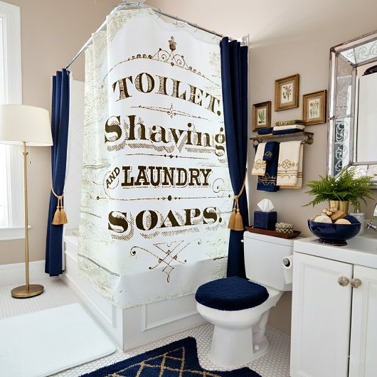 Vintages Bad Duschvorhang