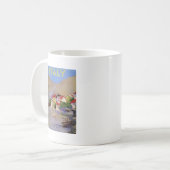 Vintages Badeort Italien Tourismus Kaffeetasse (Vorderseite Links)