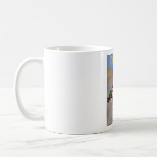 Vintages Badeort Italien Tourismus Kaffeetasse (Links)