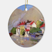 Vintages Badeort Italien Tourismus Keramik Ornament (Links)