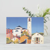 Vintages Badeort Italien Tourismus Reisen Karte (Stehend Vorderseite)