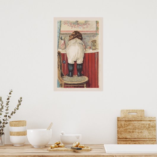 Vintages Badezimmer Poster (Küche)