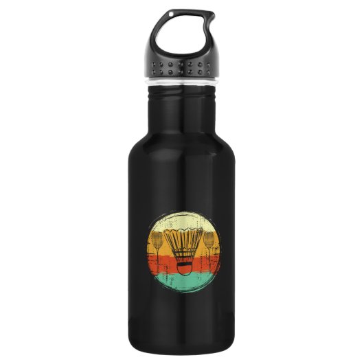 Vintages Badminton-Set Edelstahlflasche (Vorderseite)