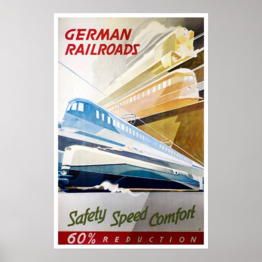 Vintages Bahnposter Poster (Vorne)