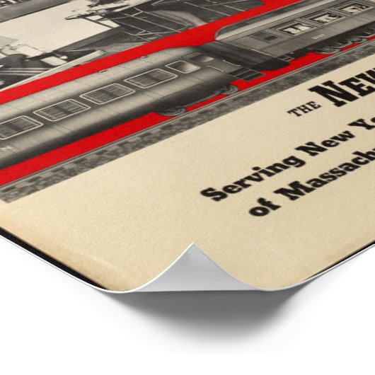 Vintages Bahnreisepaket Poster (Ecke)