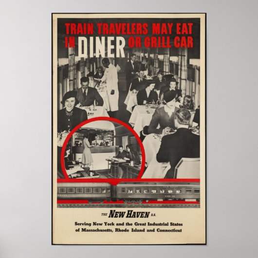 Vintages Bahnreisepaket Poster (Vorne)