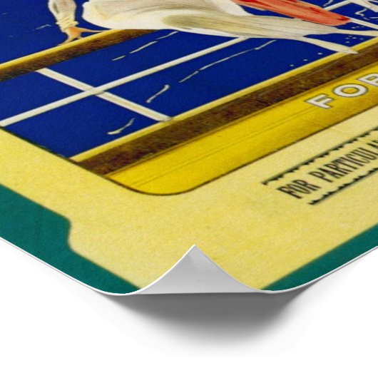 Vintages Bahnreisepaket Poster (Ecke)