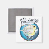 Vintages Bali Retro-Logo Magnet (Vorderseite/Rückseite)