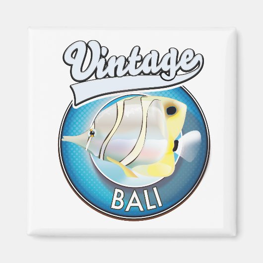 Vintages Bali Retro-Logo Magnet (Vorne)