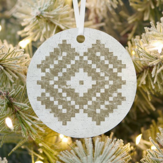 Vintages baltisches Muster Panevala Ornament Aus Metall (InSitu)