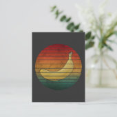 Vintages Bananenfrucht Postkarte (Stehend Vorderseite)