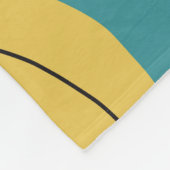 Vintages Bananenmuster, blauer Hintergrund. Fleecedecke (Ecke)