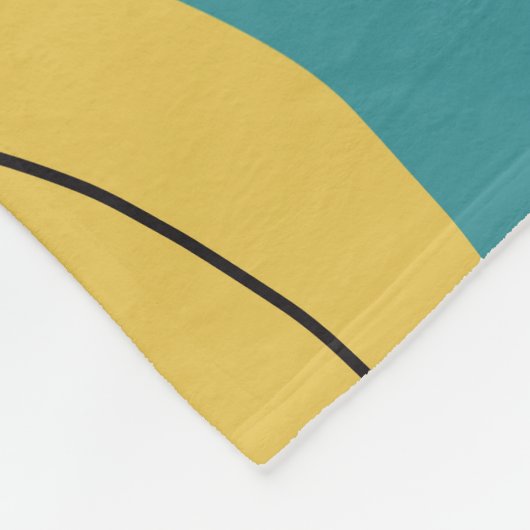 Vintages Bananenmuster, blauer Hintergrund. Fleecedecke (Ecke)