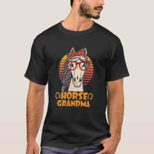 Vintages Bandana Horse Grandma Funny Reiten T-Shirt