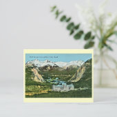Vintages Banff Springs Hotel und Bow Valley Postkarte (Stehend Vorderseite)