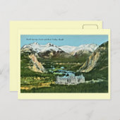 Vintages Banff Springs Hotel und Bow Valley Postkarte (Vorne/Hinten)
