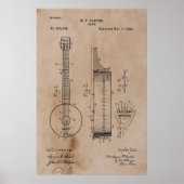 Vintages Banjo-Patent Poster (Vorne)