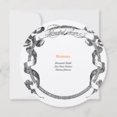 Vintages Banner Blühe Skript-Brautparty Einladung (Rückseite)