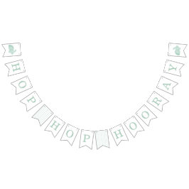 Vintages Banner für die Osterjagd - Minze