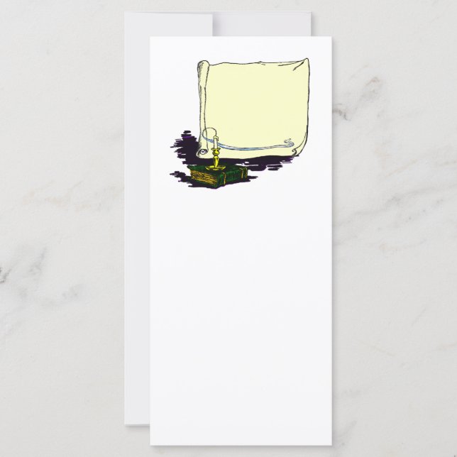 Vintages Banner und Buch mit Kerzenvorlage (Vorderseite)