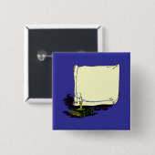 Vintages Banner und Buch mit Kerzenvorlage Button (Vorne & Hinten)