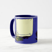 Vintages Banner und Buch mit Kerzenvorlage Tasse (Vorderseite Links)