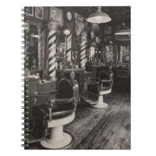 Vintages Barber-Shop Räume Notizblock