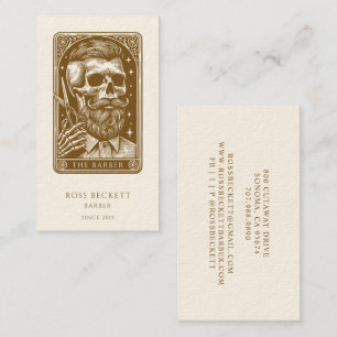 Vintages barberes antikes Tarot Visitenkarte