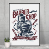 Vintages Barbershop-Logo Poster