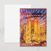 Vintages Barcelona Dankeskarte (Vorne/Hinten)