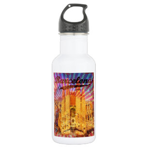Vintages Barcelona Edelstahlflasche