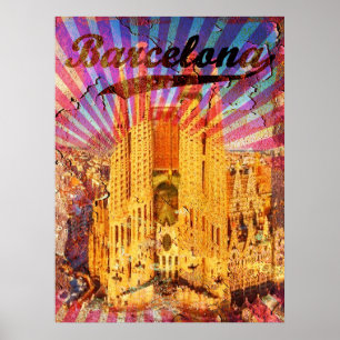 Vintages Barcelona Poster