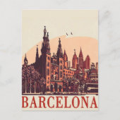Vintages Barcelona Spanien Postkarte (Vorderseite)