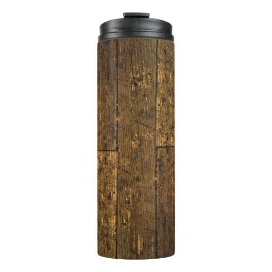 Vintages Bare Wood Panel Thermosbecher (Vorderseite)