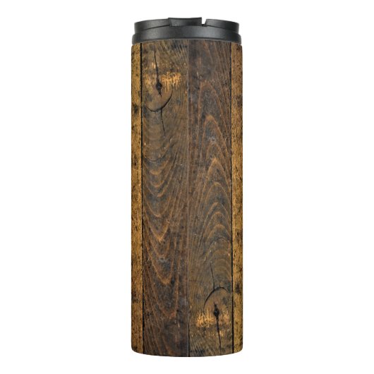 Vintages Bare Wood Panel Thermosbecher (Rückseite)