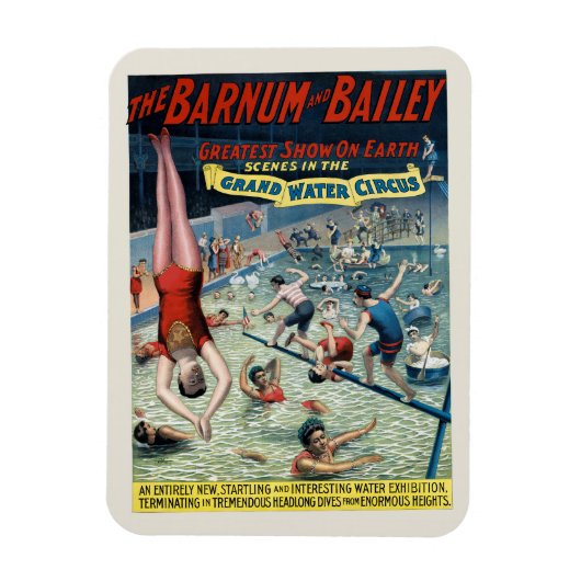 Vintages Barnum & Bailey Circus Poster Magnet (Vertikal)