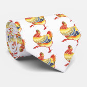 Vintages Barnyard-Hühnchen aus der Landwirtschaft Krawatte (Gerollt)