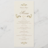 Vintages Barock Menükarte (Vorderseite)