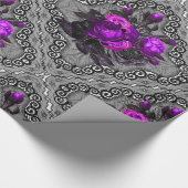 Vintages Barock mit Ornamenten und Spitzen Geschenkpapier (Ecke)