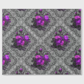 Vintages Barock mit Ornamenten und Spitzen Geschenkpapier (Flach)