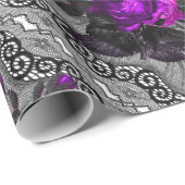 Vintages Barock mit Ornamenten und Spitzen Geschenkpapier (Rolleneckpunkt)