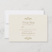 Vintages Barock RSVP Karte (Vorderseite)