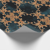 Vintages barockes Muster Geschenkpapier (Ecke)