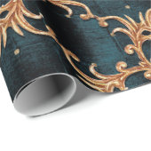 Vintages barockes Muster Geschenkpapier (Rolleneckpunkt)