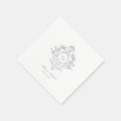 Vintages barockes Wappen | Chic Wedding Napkins Serviette (Ecke)