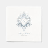 Vintages barockes Wappen | Chic Wedding Serviette (Vorderseite)
