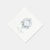 Vintages barockes Wappen | Chic Wedding Serviette (Ecke)