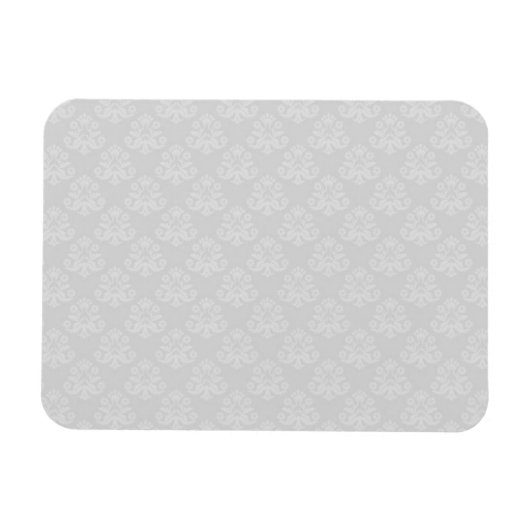 Vintages Barockmuster in Weiß Magnet (Horizontal)