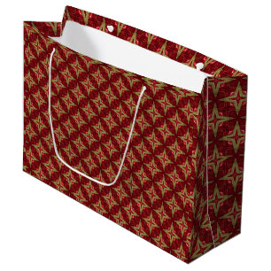Vintages Barockrot und Gold Große Geschenktüte